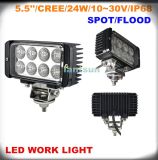 24W Rectangle LED Work Light for Jeep Offroad 4X4 SUV