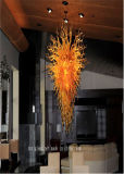 Yellow Article Glass Chandelier for Hotel