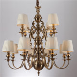 Iron Chandelier Lamp with Fabric Shade (SL2091-8+4)