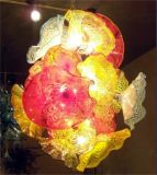 Ceiling Hanging Light Murano Glass Plate Chandelier