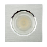 Lathe Aluminum GU10 MR16 Square Fixed Recessed LED Bathroom Down Light (LT2905)
