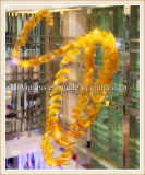 Unique Design Golden Glass Chandelier Fo Rmarket Palce Decoration