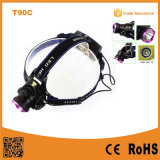T90c 400 Lumen Xml High Power Zoom Xml T6 LED Headlamp