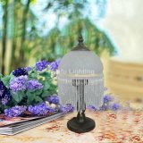Beaded Art Deco Glass Shade Table Lamp Luminaires Hand Painted Reverse Painting Glass Lamp Interior Lighting Victorian Style Lamp