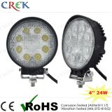 24W Round LED Work Light with CE RoHS IP68 (CK-WE0803A)