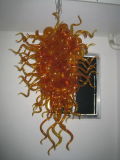 Pure Amber Glass Art Chandelier