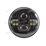 Unisun 7inch Replacement Round 12V/24V 73watt CREE LED Headlight with High Low Beam, LED Car Light, LED Driving Light, LED Truck Light, LED Jeep Light