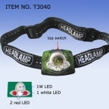 1 Watt + 3 LED Headlight (T3040)