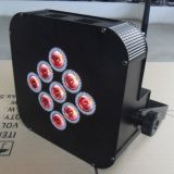 Stage New Type Wireless Remote Power LED Flat 9PCS 3-in-1 RGB or 4 (Quad) -in-1 RGBW/a PAR Light (MD-C036)