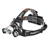 CREE 1xt6+2xxpe LED Camping Outdoor Light Rechargeable Spot Headlamp (MK-3396)