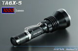 8W CREE Xml T6 1000LM 18650 Superbright Aluminum LED Flashlight (TA6X-5)