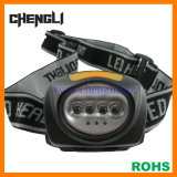 Chengli 4white LED+3red LED Headlamp with 3PCS AAA Size Battery (LA263) for Reading