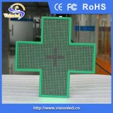 40*40 Time Date Temperature Indoor Advertising LED Cross Pharmacy Display