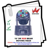 LED 18PCS*3W Moving Head Beam Light for Stage Lighting