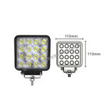 IP67 CE Approved 16X3w 48W LED Spot/Flood Square Offroad LED Work Light (SM12316)