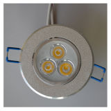 3W CE Sand Silver Warm White LED Ceiling Light