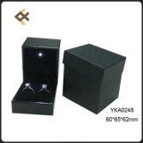 Leather LED Jewellery Ring Box with Light