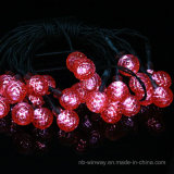 30 Red LED Crystal Ball Solar Energy Strings Lights
