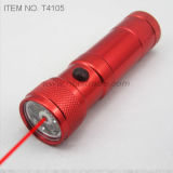 8 LED Flashlight With Laser Pointer (T4105)