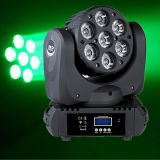 7PCS 15W RGBW 4 in 1 LED Moving Head Wash Light