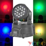 18*3W RGB 3in1 LED Mini Moving Head Stage Light Wash