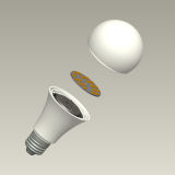 LED A65 Bulb with Heat Sink Housing 12 Watt