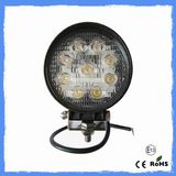 Aluminum 27W IP67 Waterproof LED Work Lamps / Round LED Work Lights 10V-30V