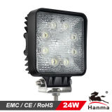 12V Square Driving Worklight 24W LED Work Light Epistar