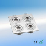 Square 4*3W/1W LED Recessed Down/Ceiling Light