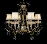 Decorative Lamp Shade Crystal Fabric Chandelier (8856-6)