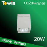 20W LED Down Light, Square Surface Mounted COB Down Light with Philips Chip and Driver