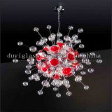 Red Blown Glass Chandelier for Home Decoration