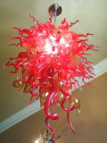 Pure Red 100% Hand Blown LED Ceiling Light Chandelier Crystal