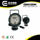 Hot Selling 27W Round LED Portable Work Lights with Magnetic Mounted