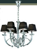 Modern Crystal Black Lampshade Ceiling Lamp Chandelier
