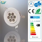 Plastic 3000k 7W LED Ceiling Light with CE RoHS