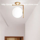 Simple But Fashion Bedroom Modern Glass LED Ceiling Lamp Light in Gold Color