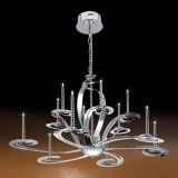 Modern Stainless Steel Chandeliers with 12 Lights Candle Style (ZW2155-12)