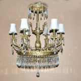 Brass Chandeliers with Crsytals