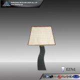 Designer Paper Table Lamp with Curved Wooden Base (C5004107)