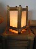 Bamboo Small Square Table Lamp