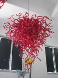 Big Red Glass Chandelier for House Decoration