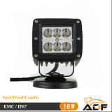 CREE 18W IP67 Square Spot LED Work Light for off Road