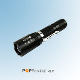 CREE T6 Telescopic Zoomable Aluminum LED Flashlight (POPPAS-S11)
