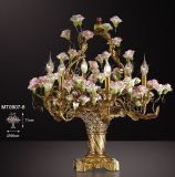 Beautiful Elegant Classical Flower Decoration Brass Table Lamp (MT0907-6)