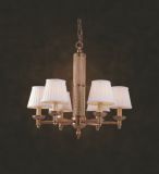 Iron Chandelier Lamp with Copper Decoration N10016-6