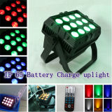 Battery Powered Flat LED PAR Light with Wireless DMX and 2.4G WiFi Control for DJ