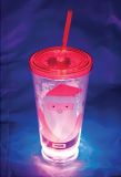 Plastic Cup Mug with Straw LED Tumbler (PT1649L)