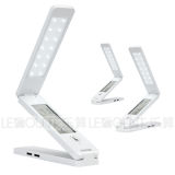 Touch Panel Portable & Foldable & Rechargeable LED Table Lamp with USB Hub and LCD Calendar (LTB763)