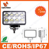 Hot Seller 10-30V 24W LED Work Light for Tractor, Offroad, ATV, Heavy Duty Vehicles, CE, RoHS